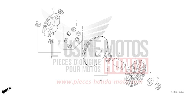 DRIVE FACE for Forza 125 MAT CYNOS GRAY METALLIC (NH312) from 2015